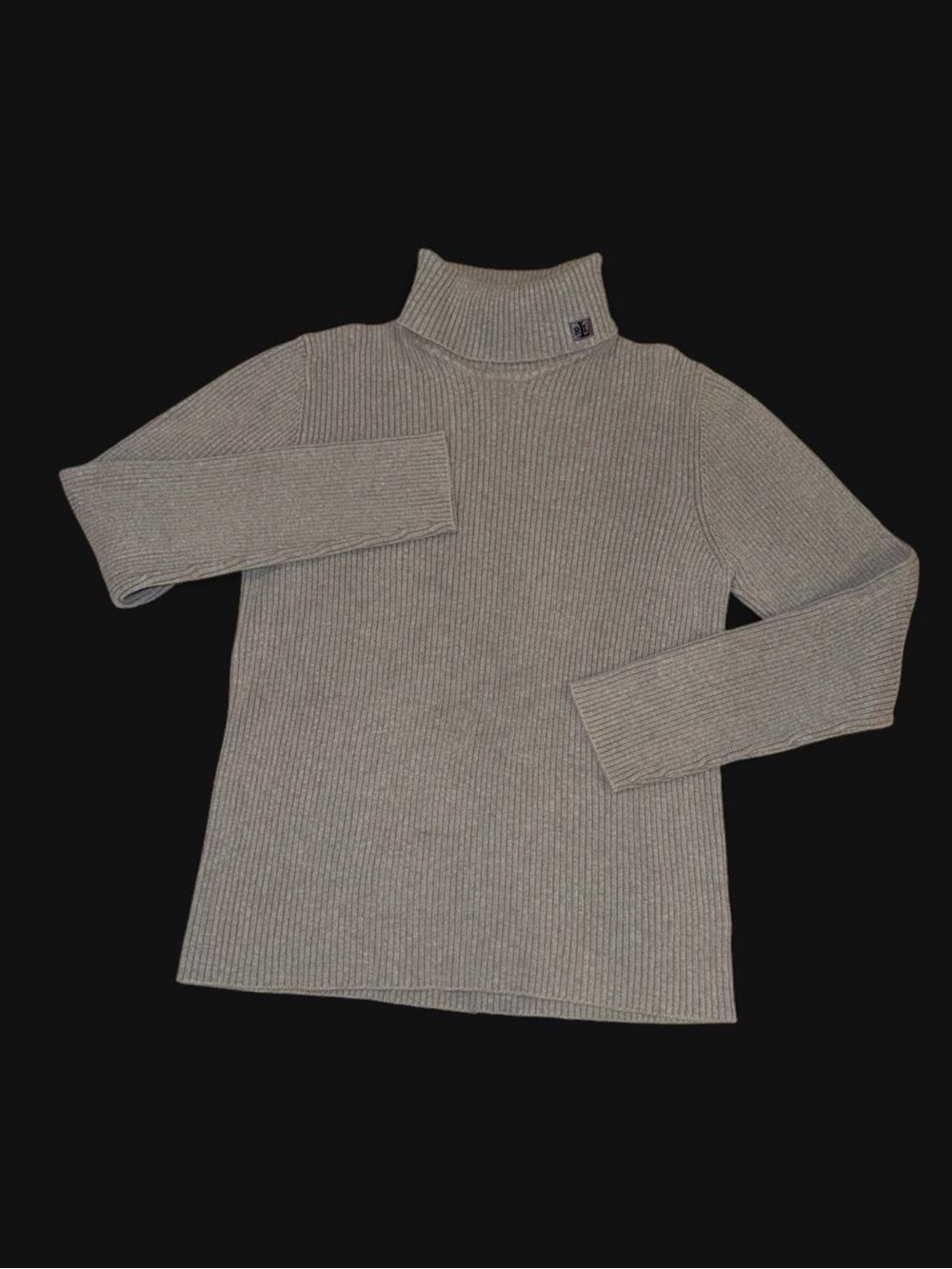 Vintage Polo Jeans Co. Ralph Lauren gray ribbed knit turtleneck sweater size M